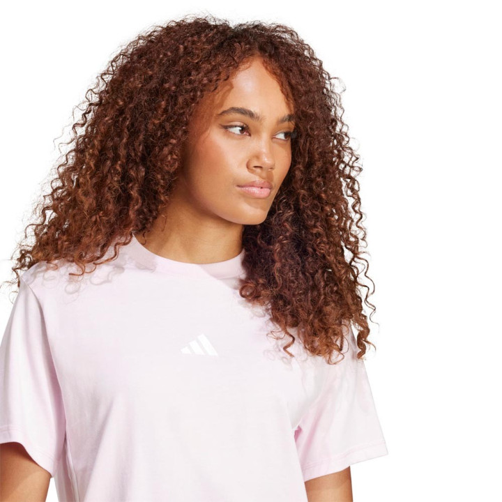 ADIDAS Maglietta Palestra Logo Tristripe Rosa Donna