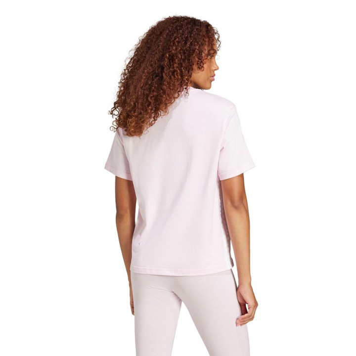 ADIDAS Maglietta Palestra Logo Tristripe Rosa Donna