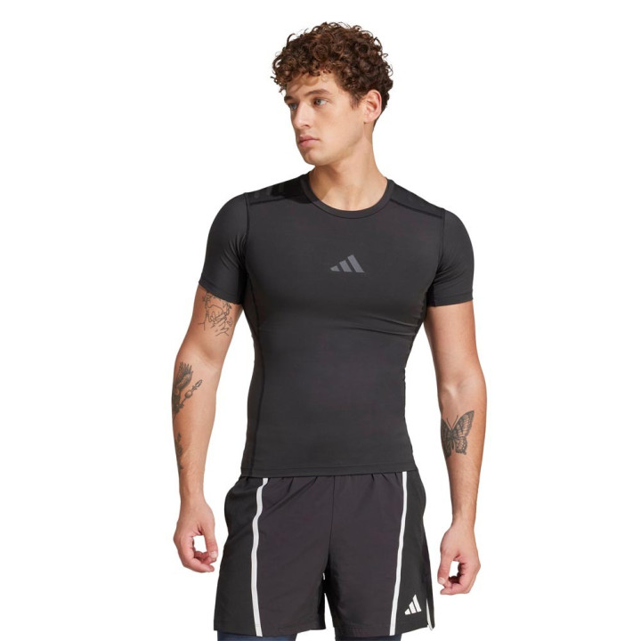 ADIDAS Maglietta Palestra Techfit Nero Uomo