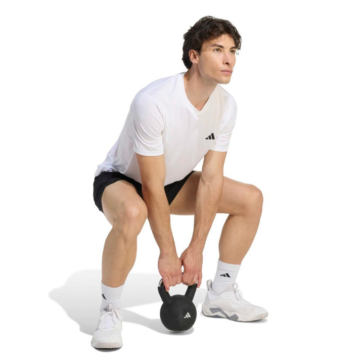 ADIDAS Maglietta Palestra Train Bianco Uomo