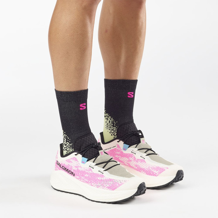 Salomon Aero Glide 4 Grvl Vanilla Ice Knockout Rosa - Scarpe Trail Running Uomo