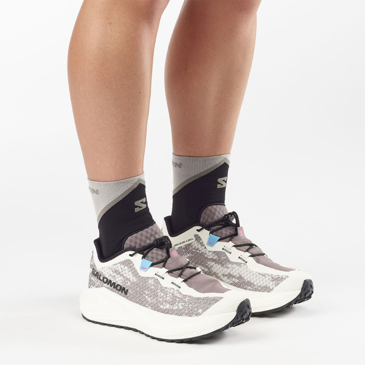 Salomon Aero Glide 4 Grvl Vanilla Ice Nero Iron - Scarpe Trail Running Donna