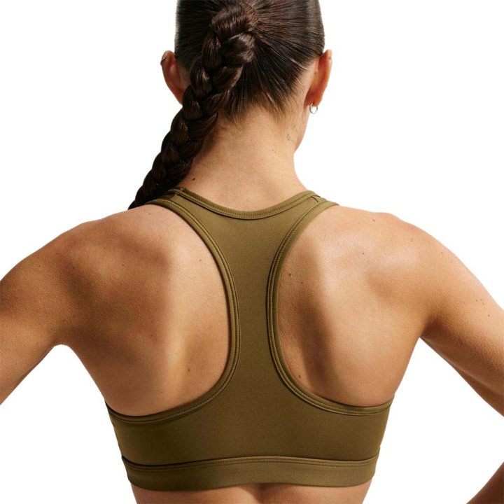 Nike Swoosh Reggiseno Sportivo Medium Support Verde Donna