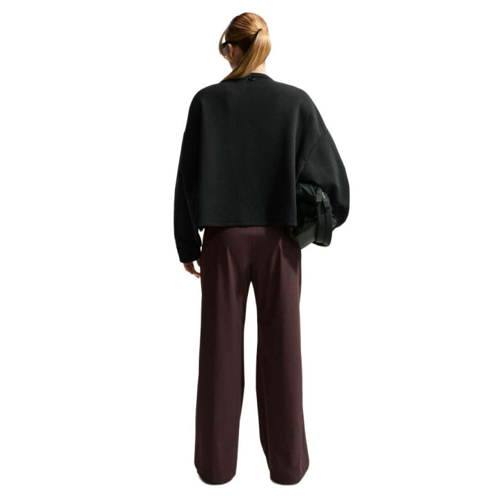 Nike 24.7 Impossiblysoft Felpa Palestra Girocollo Crop Nero Donna