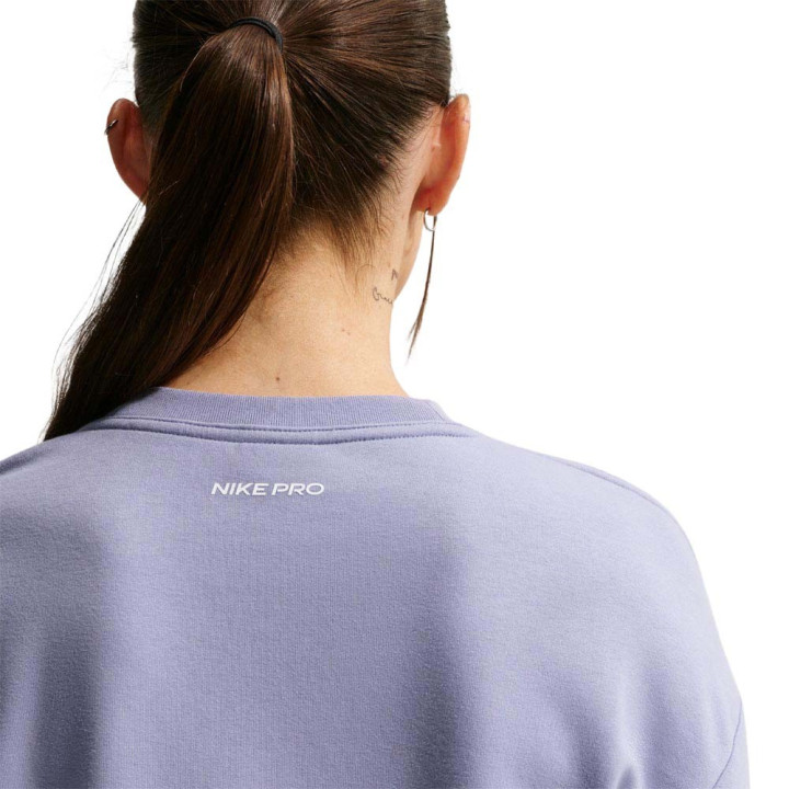 Nike Pro Felpa Palestra Girocollo Pro Lilla Donna