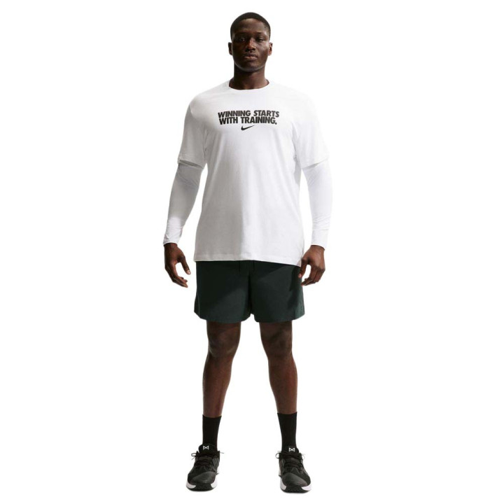 Nike Maglietta Palestra Graphick Bianco Uomo