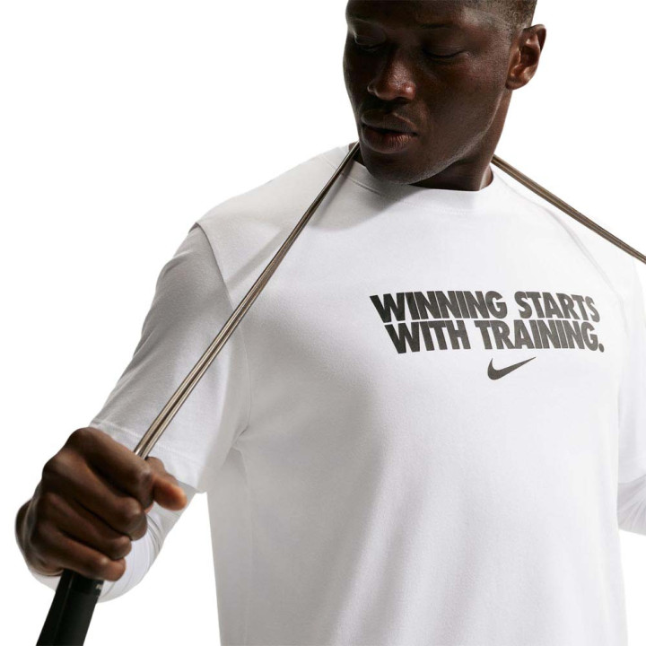 Nike Maglietta Palestra Graphick Bianco Uomo