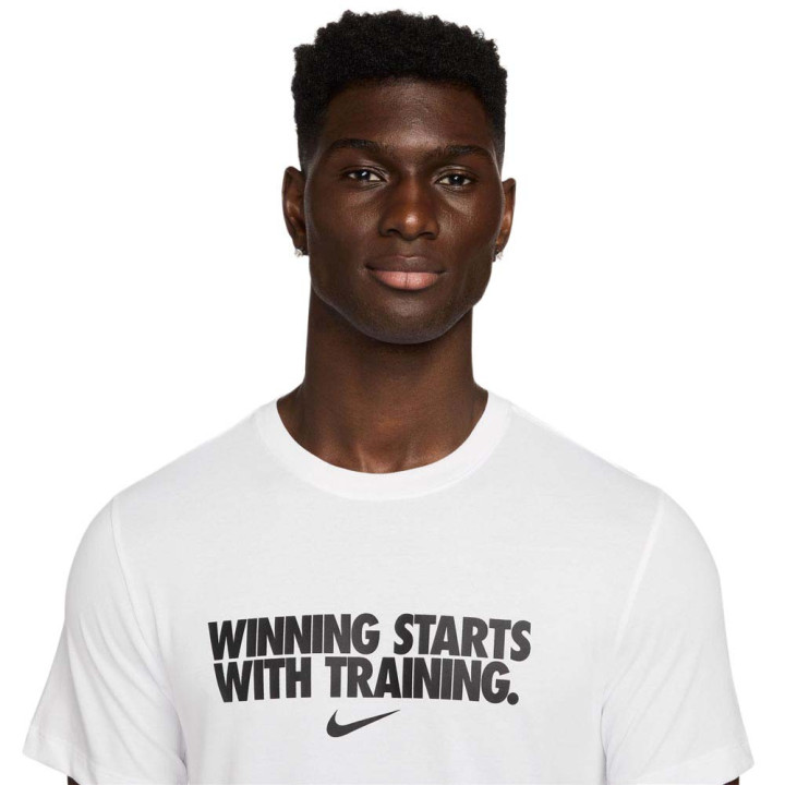 Nike Maglietta Palestra Graphick Bianco Uomo