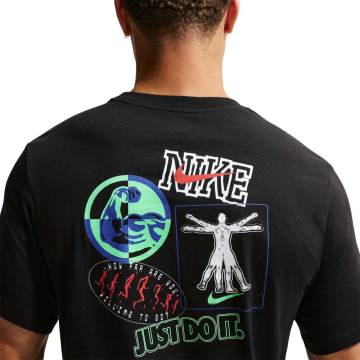 Nike Maglietta Palestra Train Stickers Nero Uomo