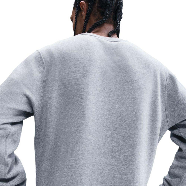 Nike Sportswear Club Felpa Girocollo Logo Grigio Uomo