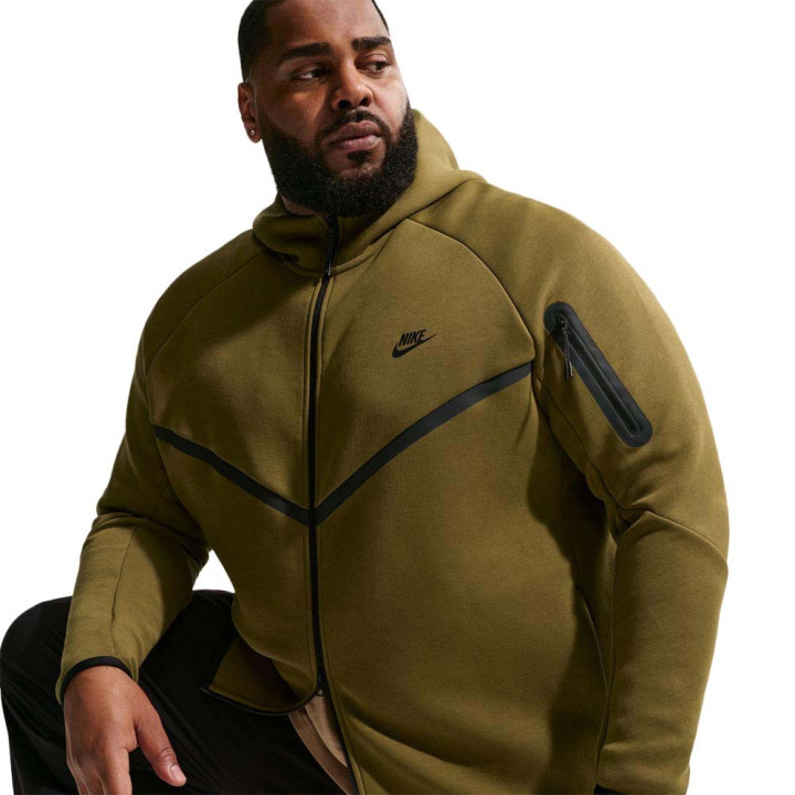 Nike Tech Felpa Con Cappuccio Verde Uomo