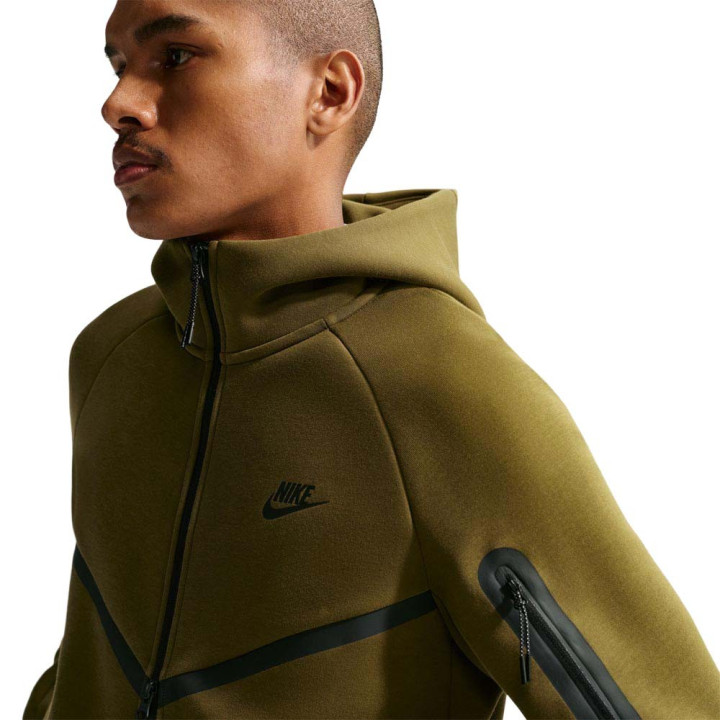 Nike Tech Felpa Con Cappuccio Verde Uomo