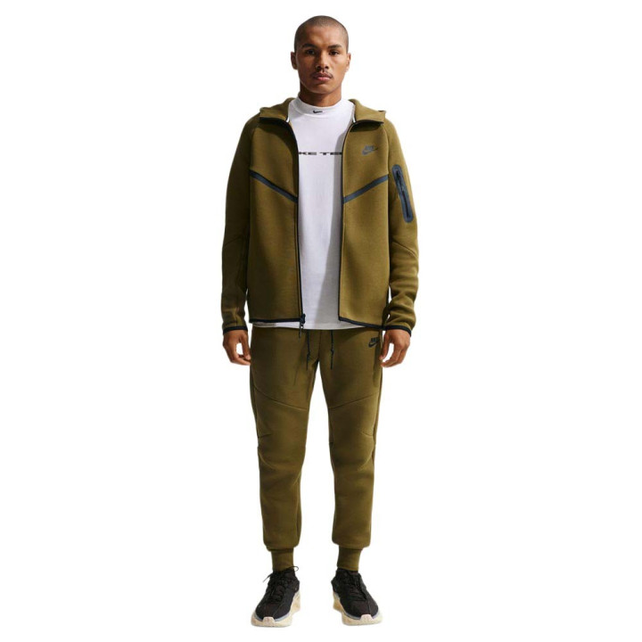 Nike Tech Felpa Con Cappuccio Verde Uomo