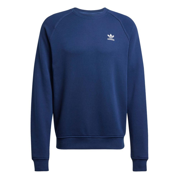 ADIDAS Originals Trefoil Essentials Felpa Girocollo Logo Piccolo Blu Uomo