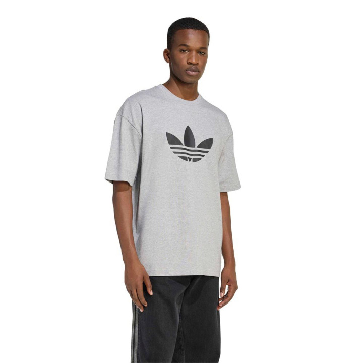 ADIDAS Originals Adicolor Trefoil T-Shirt Big Logo Grigio Uomo