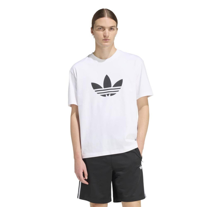 ADIDAS Originals Adicolor Trefoil T-Shirt Big Logo Bianco Uomo