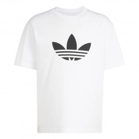 ADIDAS Originals Adicolor Trefoil T-Shirt Big Logo Bianco Uomo