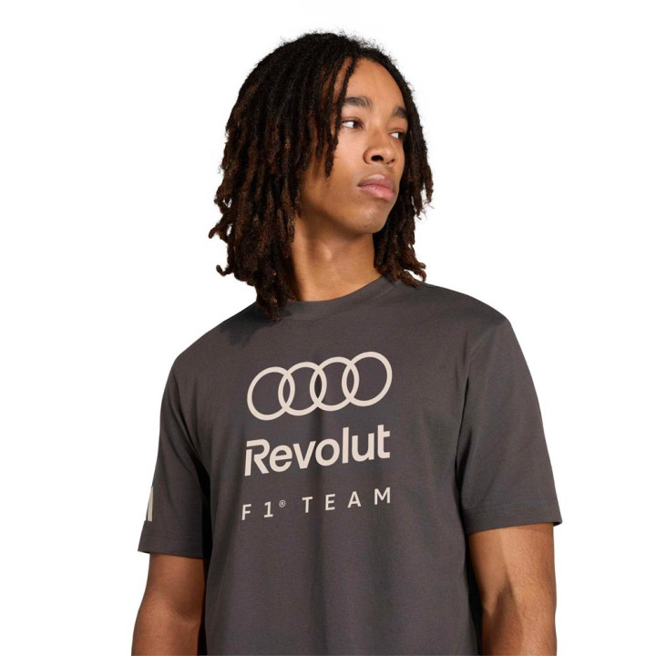 ADIDAS Audi Formula 1 Team Dna  T-Shirt Fan Nero Grigio Uomo