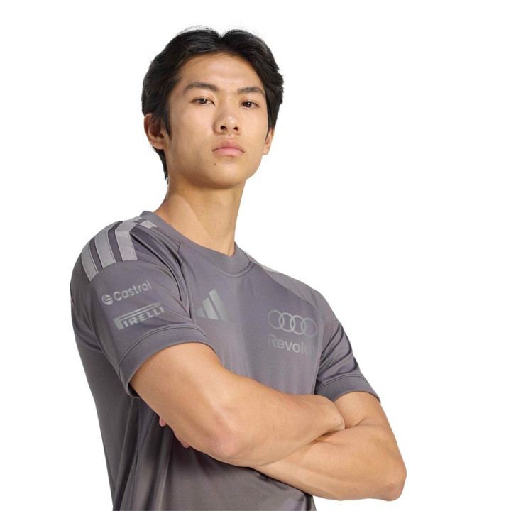 ADIDAS Audi Formula 1 Team Dna T-Shirt Replica Grigio Rosso Uomo