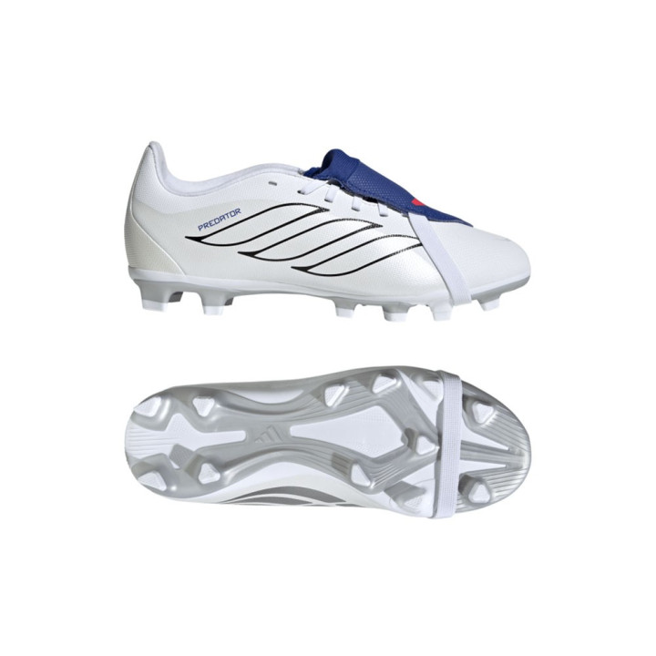 ADIDAS Predator Club Ft Fg J Bianco Bianco Blu - Scarpe Da Calcio Bambino
