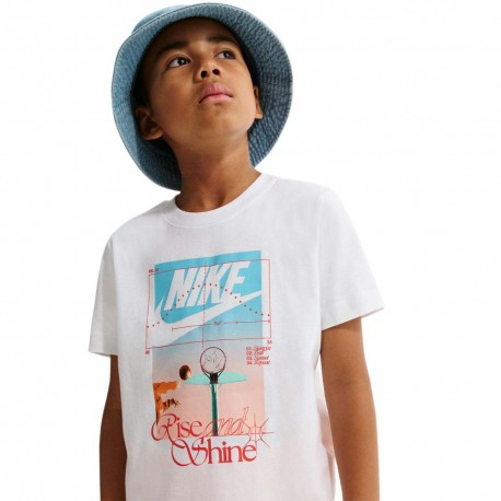 Nike Sportswear Maglietta Palestra Big Logo Bianco Bambino