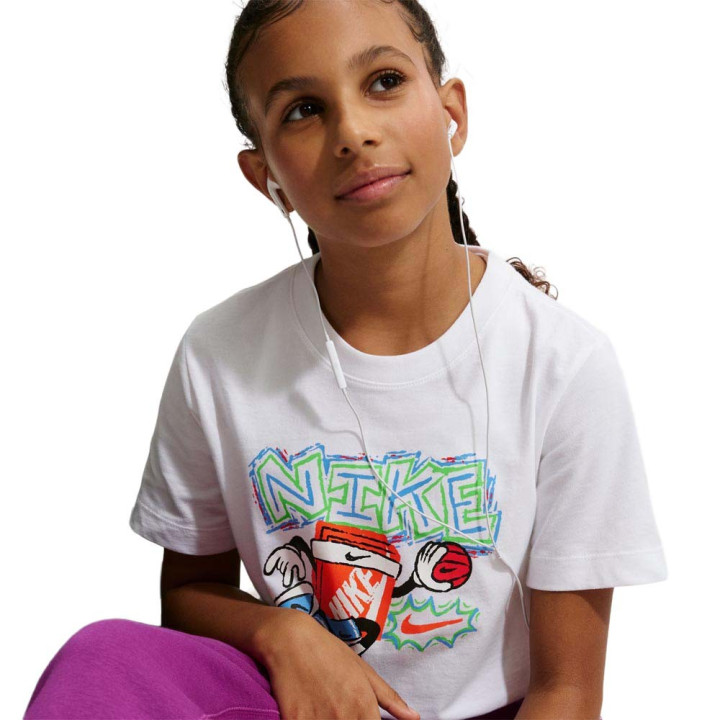Nike Sportswear Maglietta Palestra Graphic Bianco Bambino