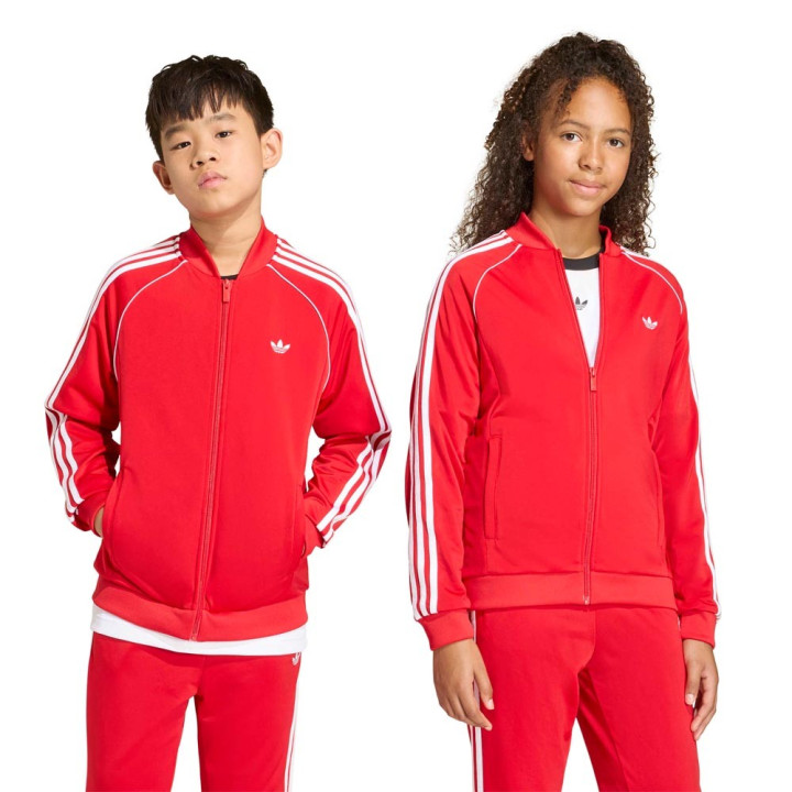 ADIDAS Originals Giacca Sportiva Adicolor Tristripe Rosso Bambino