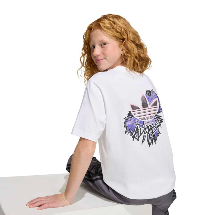ADIDAS Originals Maglietta Palestra Graphics Bianco Bambino