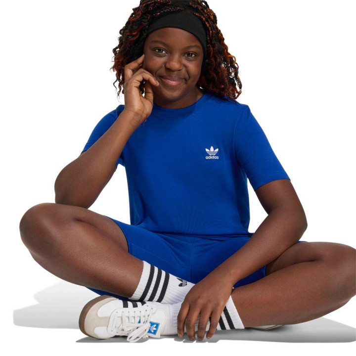 ADIDAS Originals Maglietta Palestra Logo Piccolo Blu Bambino