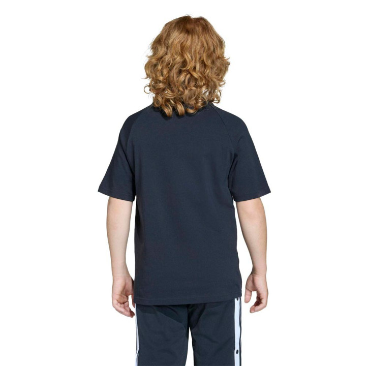 ADIDAS Originals Maglietta Palestra Logo Tono Su Tono Nero Bambino