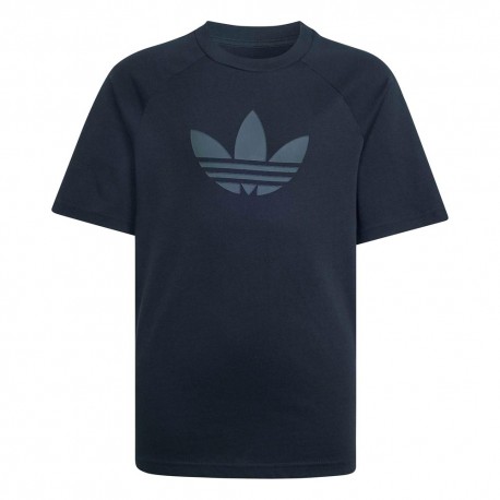 ADIDAS Originals Maglietta Palestra Logo Tono Su Tono Nero Bambino