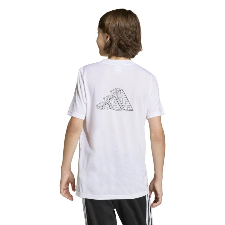 ADIDAS Maglietta Palestra Minecraft Bianco Bambino