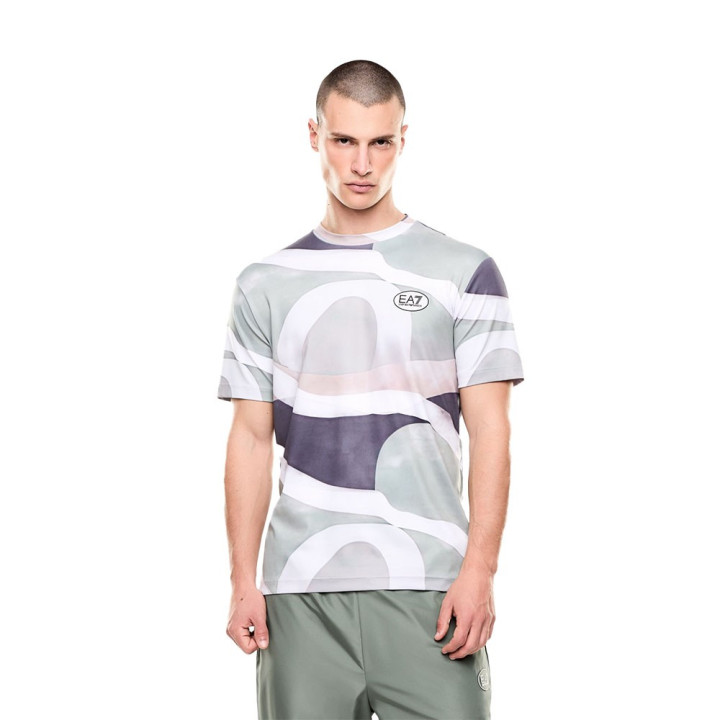 Ea7 T-Shirt Tennis Pro Graphic Sonego Fancy Verde Uomo