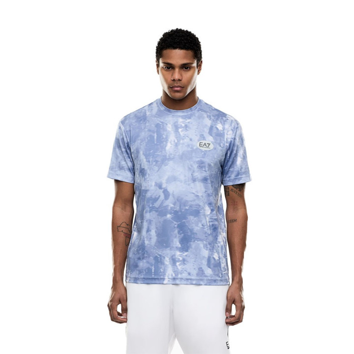 Ea7 T-Shirt Tennis Pro Graphic Bublik Fancy Light Blue Uomo