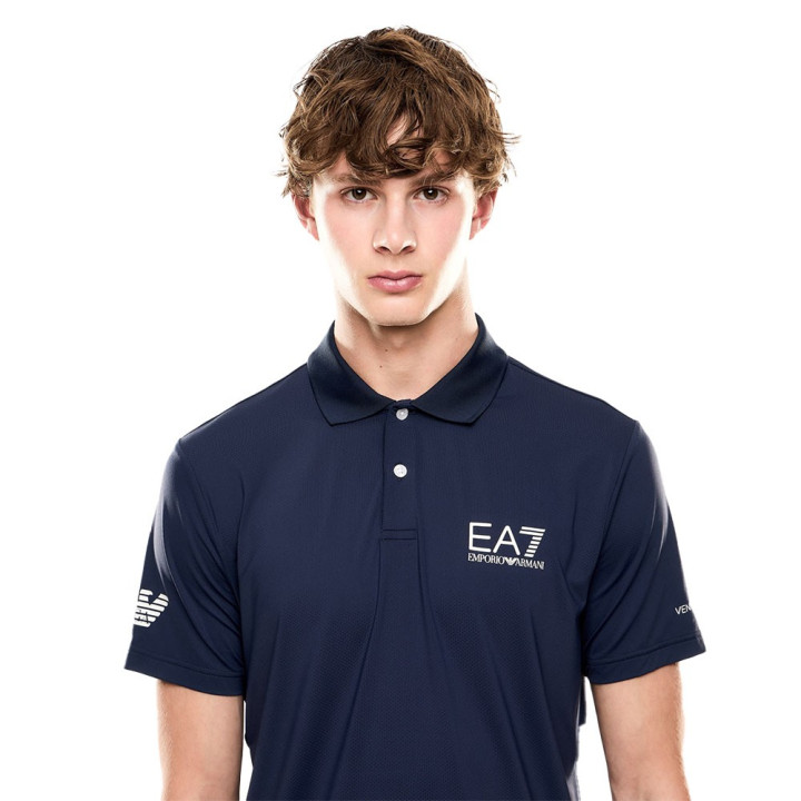 Ea7 Polo Tennis Ventus7 Navy Blue Uomo