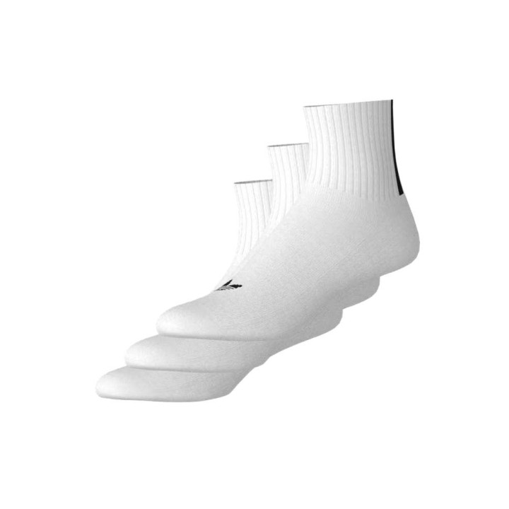 ADIDAS Originals Quarter 3 Back Stripes Calza Quarter 3 Pack Bianco