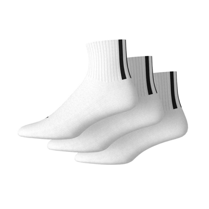 ADIDAS Originals Quarter 3 Back Stripes Calza Quarter 3 Pack Bianco