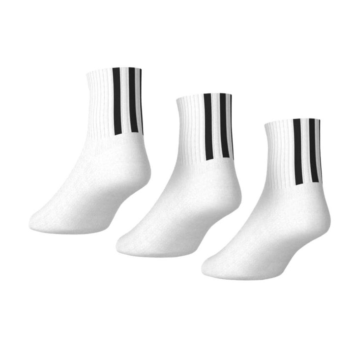 ADIDAS Originals Quarter 3 Back Stripes Calza Quarter 3 Pack Bianco