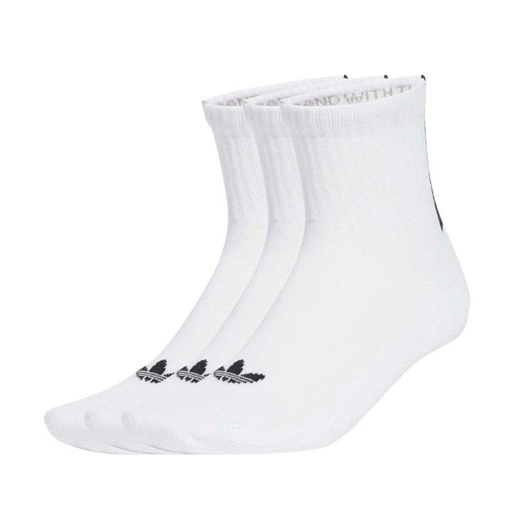 ADIDAS Originals Quarter 3 Back Stripes Calza Quarter 3 Pack Bianco