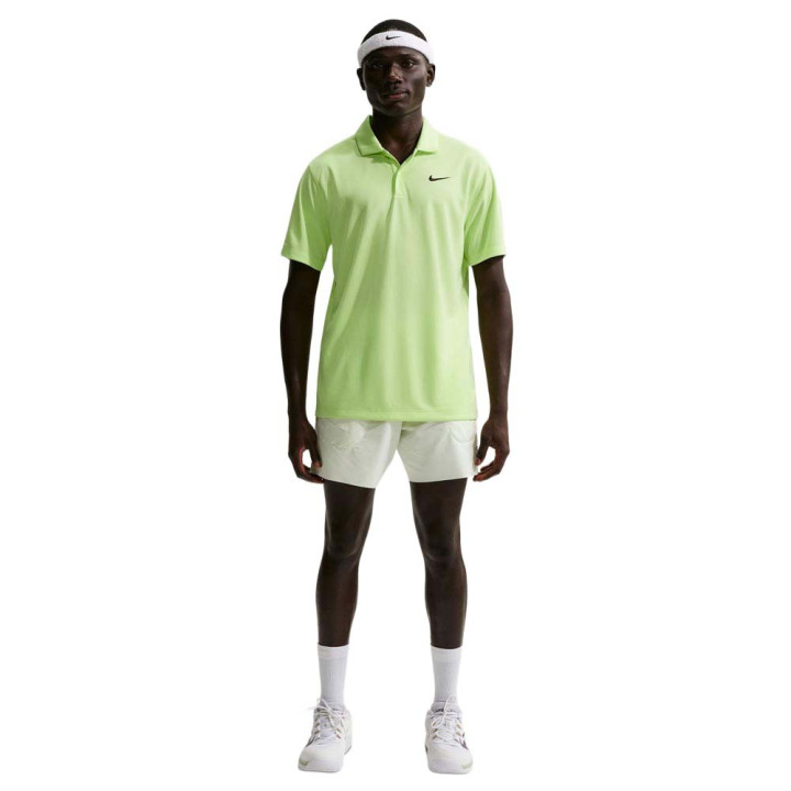 Nike Polo Tennis Court Dri-Fit Liquid Lime Nero Uomo