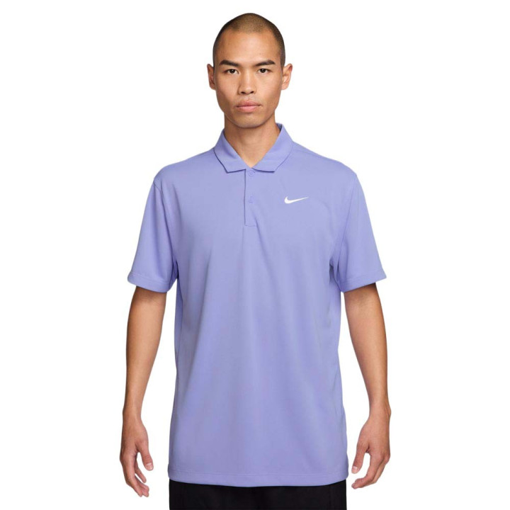 Nike Polo Tennis Court Dri-Fit Light Thistle Bianco Uomo