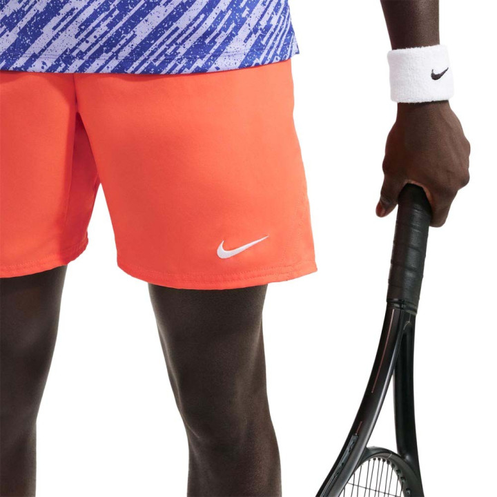 Nike Short Tennis Court Victory Arancio Bianco Uomo