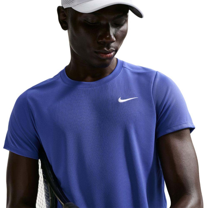 Nike T-Shirt Tennis Court Victory Lapis Bianco Uomo