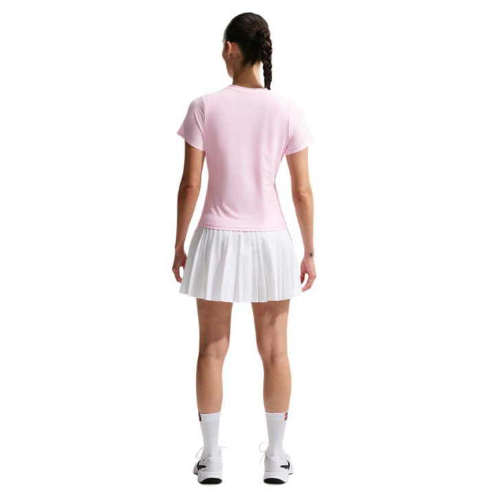 Nike T-Shirt Tennis Victory Rosa Foam Nero Donna