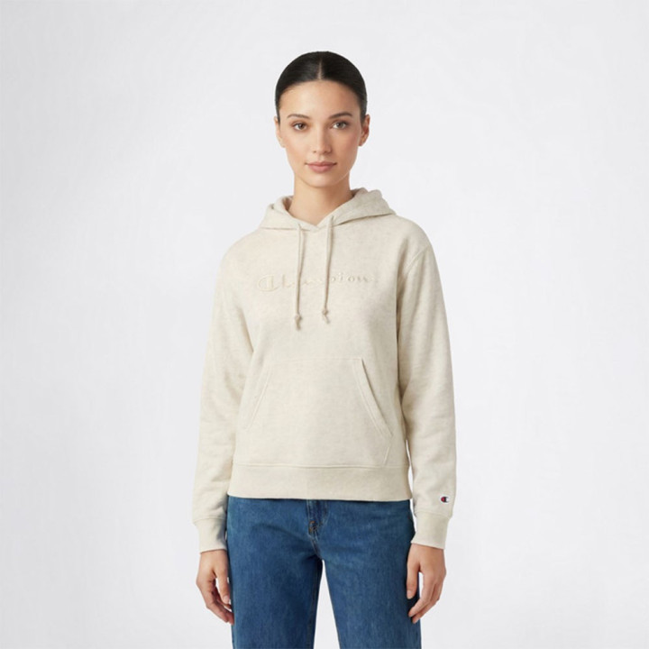 Champion Felpa Logo Tonale Grigio Donna