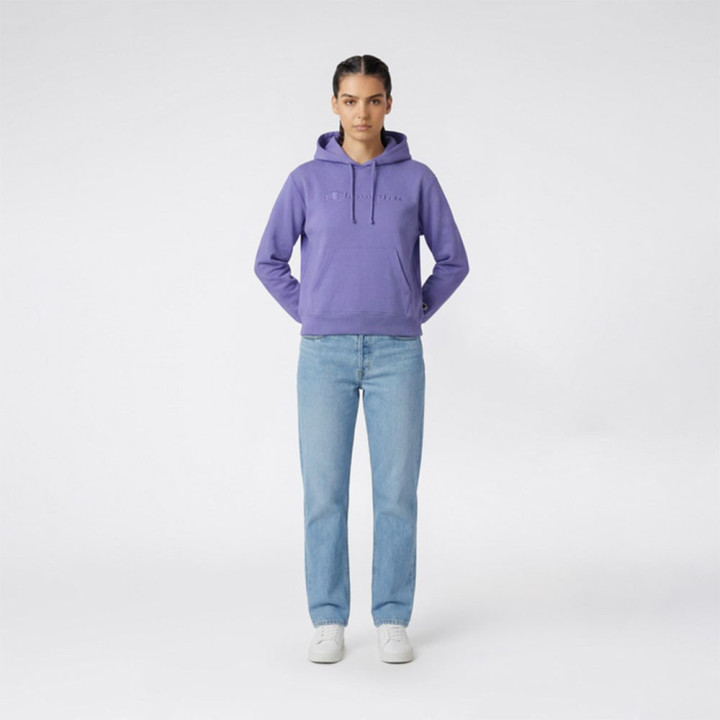 Champion Felpa Logo Tonale Viola Donna