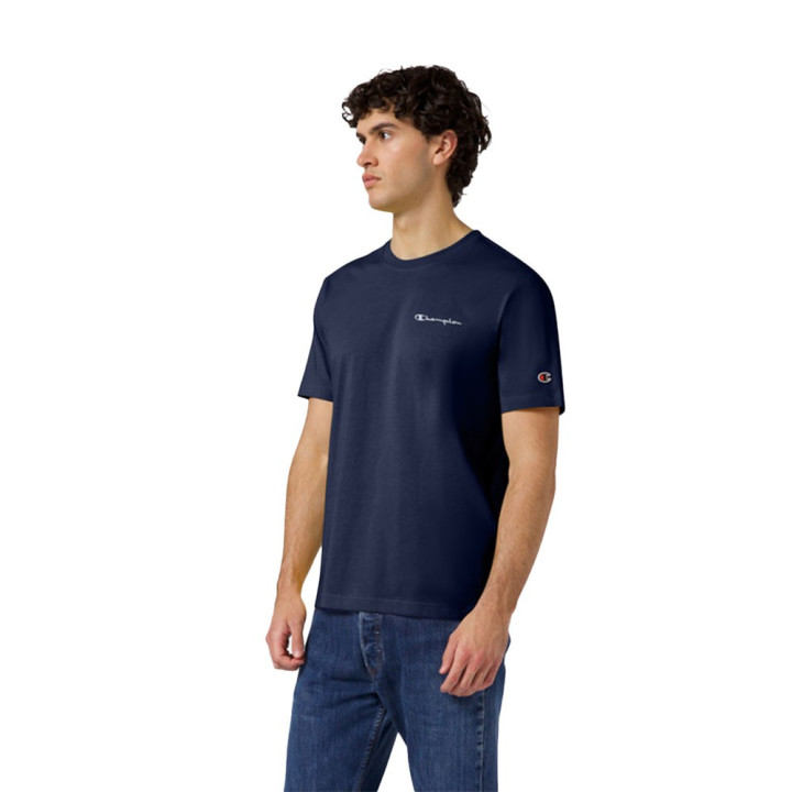 Champion T-Shirt Logo Blu Uomo