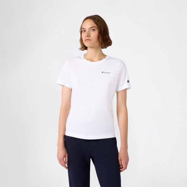 Champion T-Shirt Logo Piccolo Bianco Donna