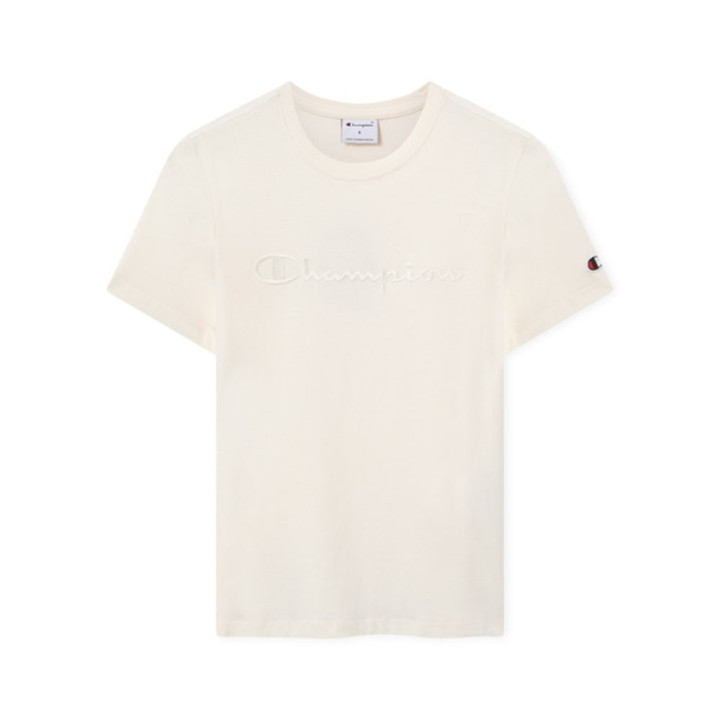 Champion T-Shirt Logo Tonale Bianco Donna