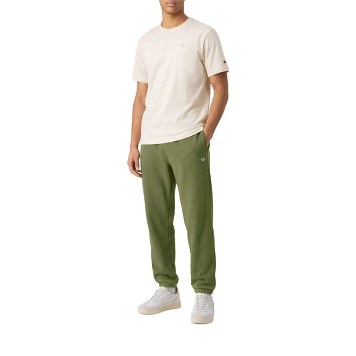Champion T-Shirt Logo Tonale Latte Uomo